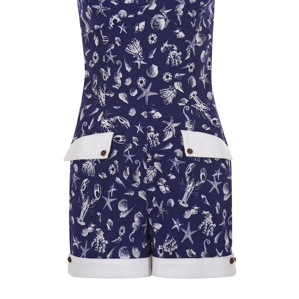 🌺Collectif Vintage Sea Shell Playsuit Romper - Picture 5 of 8